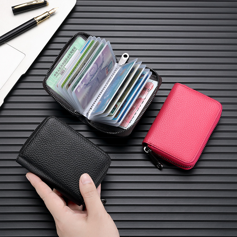 Unisex PU držač kartica s RFID zaštitom, ultra-tanki, velik kapacitet, gradski minimalistički dizajn