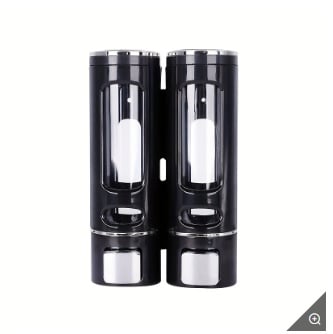 Δοσομετρητής σαπουνιού 400 ml, επιτοίχιος, 1/2/3 κεφαλές, ABS, μηχανισμός πατήματος