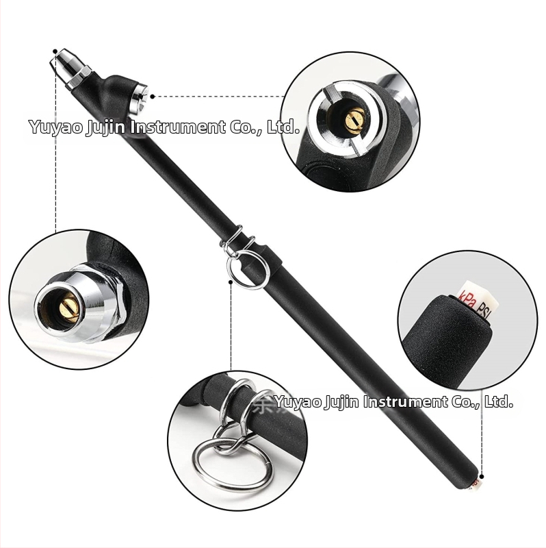 Matēts kravas auto riepu spiediena mērinstruments komplekts — pildspalvas stila mērinstruments, diapazons 0–150 psi, precizitāte 2 psi, Jujin, materiāls cinka sakausējums/nerūsējošais tērauds/ABS