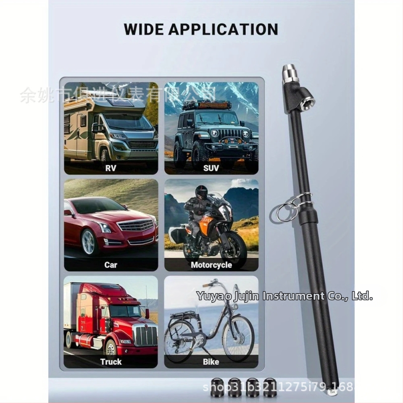 Matēts kravas auto riepu spiediena mērinstruments komplekts — pildspalvas stila mērinstruments, diapazons 0–150 psi, precizitāte 2 psi, Jujin, materiāls cinka sakausējums/nerūsējošais tērauds/ABS