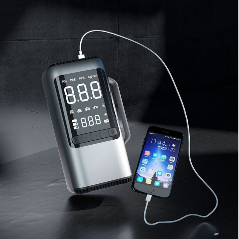 Automobilski uređaj za nužno pokretanje s usisavačem, kompresorom za zrak i digitalnim zaslonom (14.8V, 120W, 70 L/min, USB napajanje)