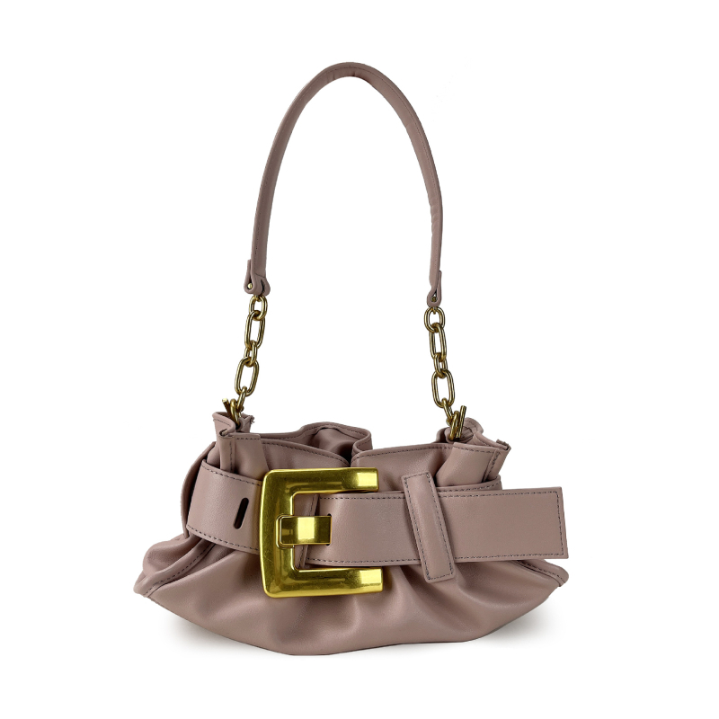 Niche-stílusú pliszírozott bőrtáska nőknek, négyszögletes válltáska-crossbody, 2025