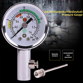 Manometru pentru arbitri de baschet, fotbal și volei – corp metalic cu husă din piele (instrument de antrenament)