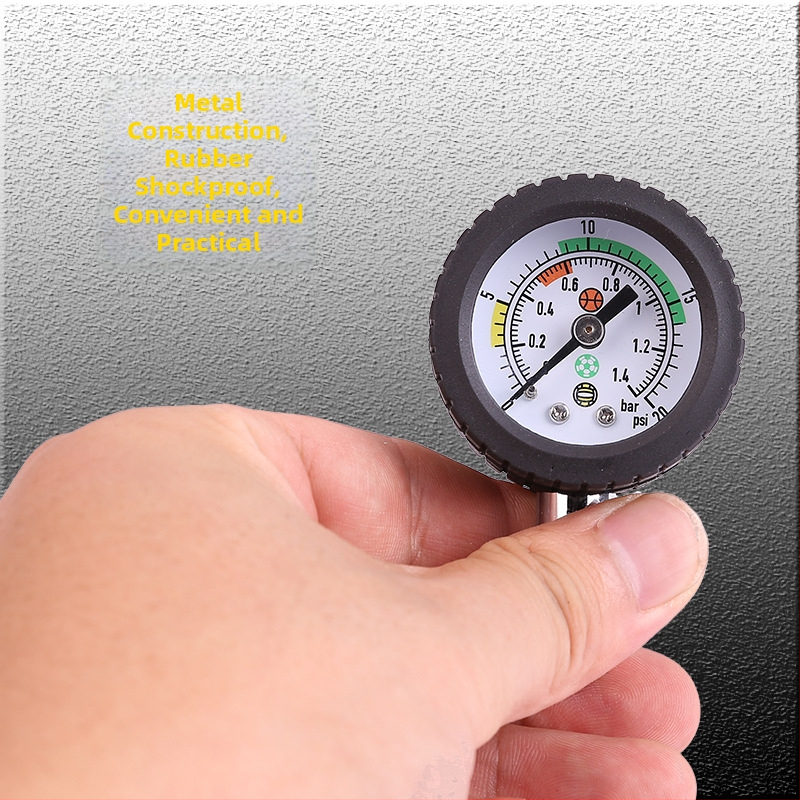 Manometru pentru arbitri de baschet, fotbal și volei – corp metalic cu husă din piele (instrument de antrenament)