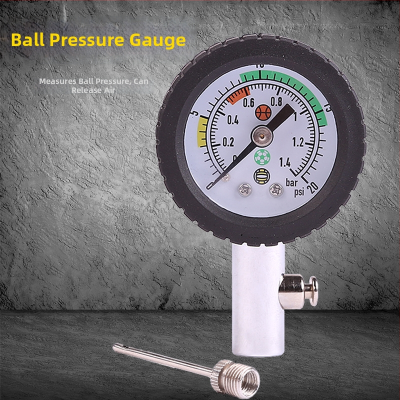 Manometru pentru arbitri de baschet, fotbal și volei – corp metalic cu husă din piele (instrument de antrenament)