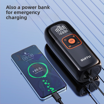 Shunwei prijenosna bežična pumpa za automobil s digitalnim zaslonom, USB-C punjenje, 11.1V, 80W, 25 L/min
