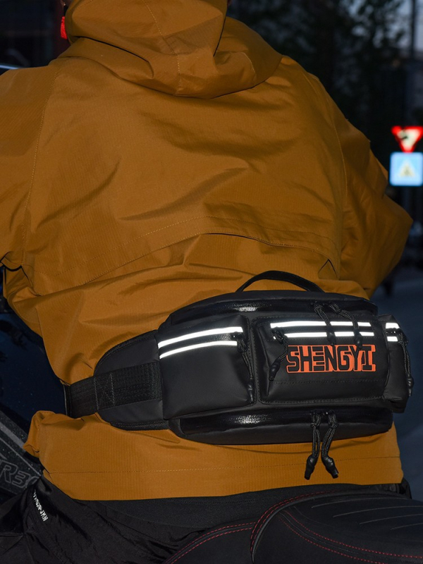 Sportski pojas torba - reflektirajuća noćna vodootporna torba za vožnju, proširiva, 900D materijal, unisex