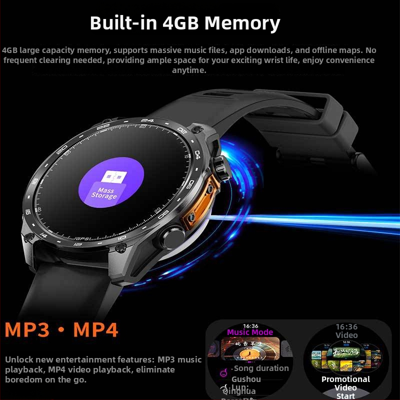 GPS смарт часовник с офлайн карти, барометричен висотомер и компас, водоустойчив до 30 м