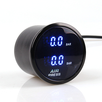 LED kijelzős levegőnyomásmérő autóhoz, AIR Press 2, 12V, alumínium-plasztik ház, BAR skála