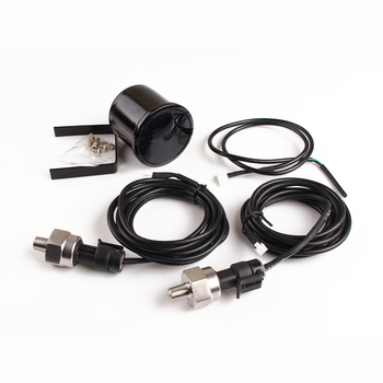 LED kijelzős levegőnyomásmérő autóhoz, AIR Press 2, 12V, alumínium-plasztik ház, BAR skála