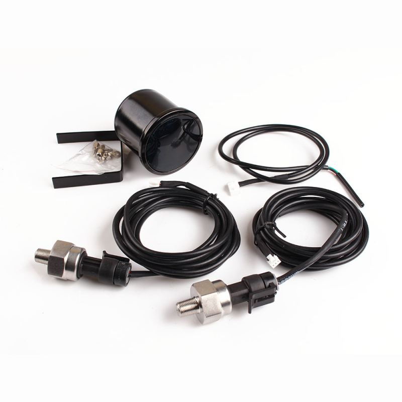 LED kijelzős levegőnyomásmérő autóhoz, AIR Press 2, 12V, alumínium-plasztik ház, BAR skála