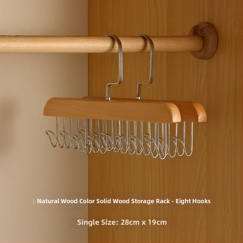 Medinis pakabų laikiklis su aštuoniais kabliukais drabužiams, kelnytėms ir kaklaraišiams; 1 dėžutė, 200 vnt.