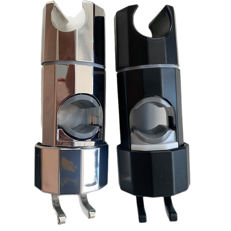 Set suport duș cu tijă reglabilă, montaj cu cârlig, din plastic, stil modern minimalist; funcție mobilă