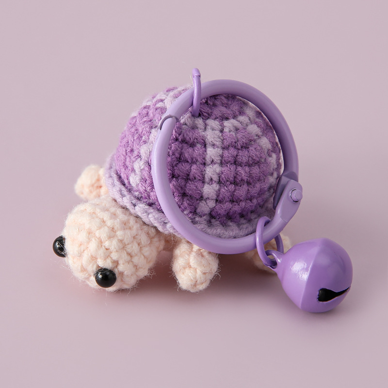 Pandantiv pentru chei, croșetă manuală din lână, Natural Litchi, stil drăguț, 13 g