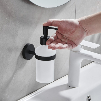 Sieninis muilo dozatorius iš nerūdijančio plieno, rankinis spaudimas, svoris 120