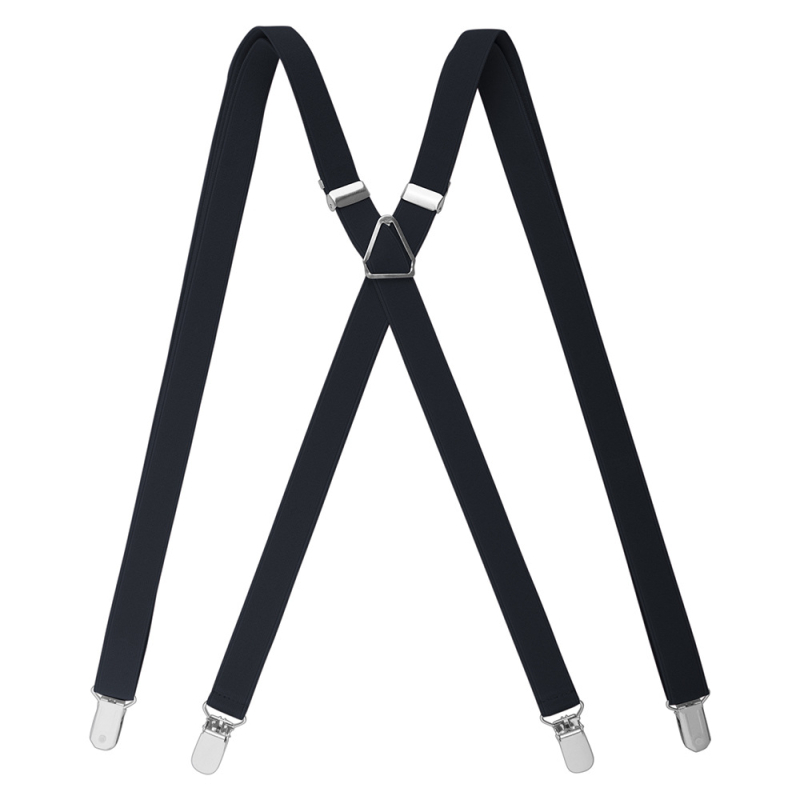 4-clip muške tregerice s podesivim elastičnim trakama, križnina straga, unisex