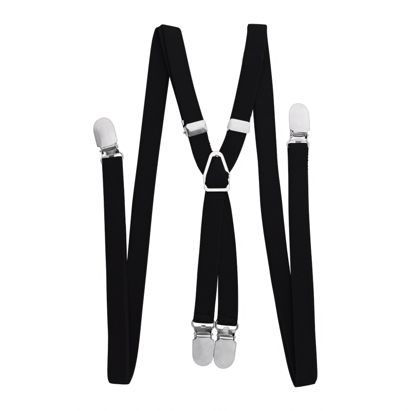 4-clip muške tregerice s podesivim elastičnim trakama, križnina straga, unisex
