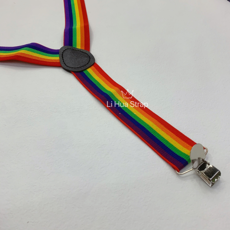 Unisex naramenice za hlače, elastični poliester, 3 kopče, prilagodljiva duljina, križne naramenice