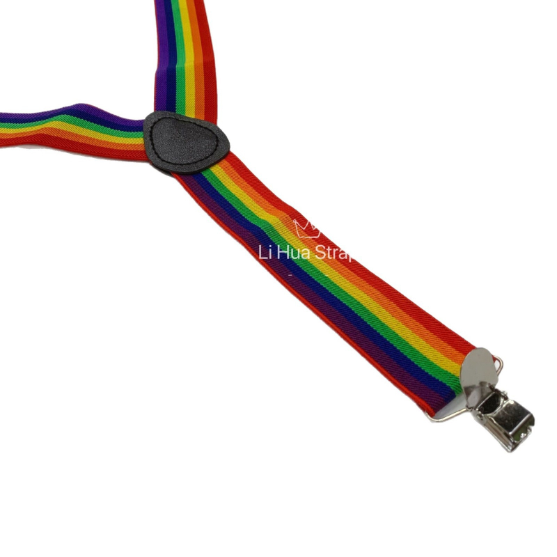 Unisex naramenice za hlače, elastični poliester, 3 kopče, prilagodljiva duljina, križne naramenice
