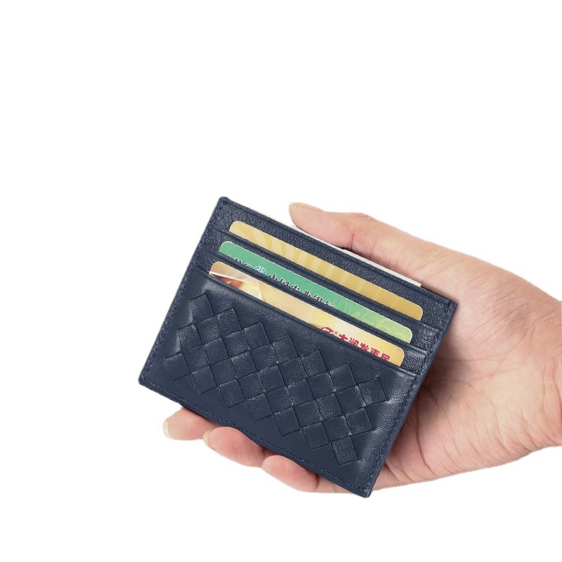 Držač karti od prave kože, unisex, 1 preklop, proširenje