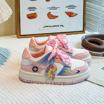 Детски обувки с тънка подметка, лепенка, PU горна част, гумена подметка, за деца 4–12 г., пролет-есен