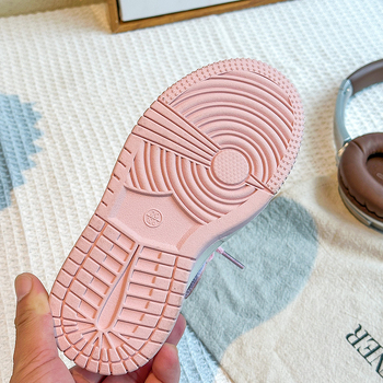 Детски обувки с тънка подметка, лепенка, PU горна част, гумена подметка, за деца 4–12 г., пролет-есен