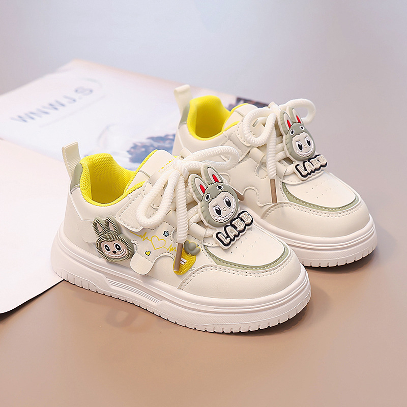 Детски обувки с тънка подметка, лепенка, PU горна част, гумена подметка, за деца 4–12 г., пролет-есен