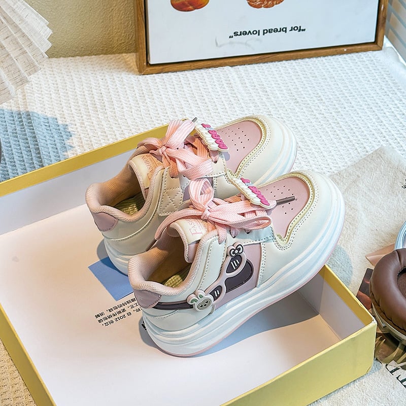 Детски обувки с тънка подметка, лепенка, PU горна част, гумена подметка, за деца 4–12 г., пролет-есен