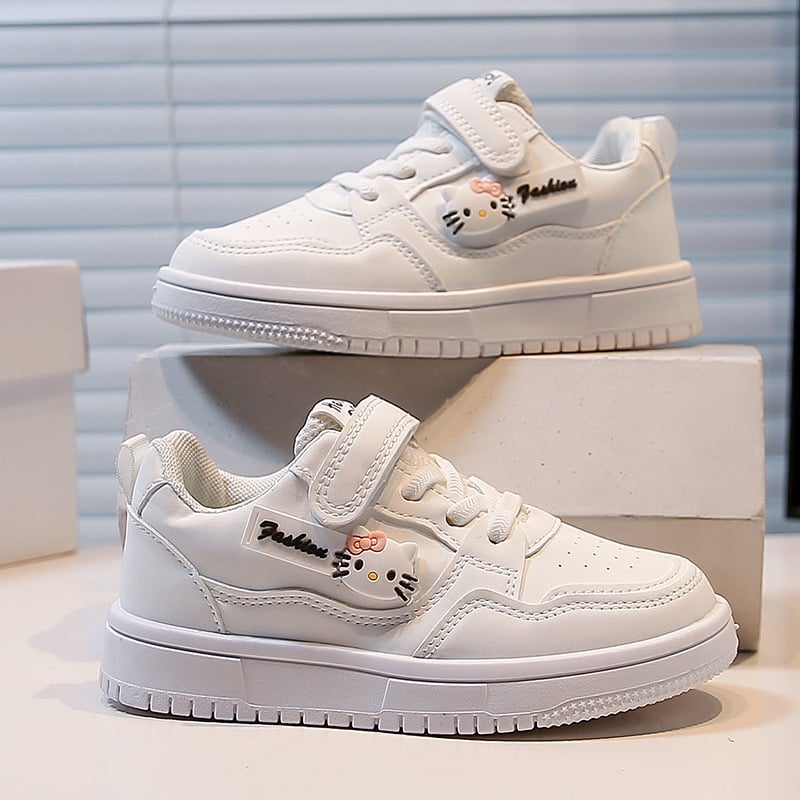 Детски обувки с тънка подметка, лепенка, PU горна част, гумена подметка, за деца 4–12 г., пролет-есен