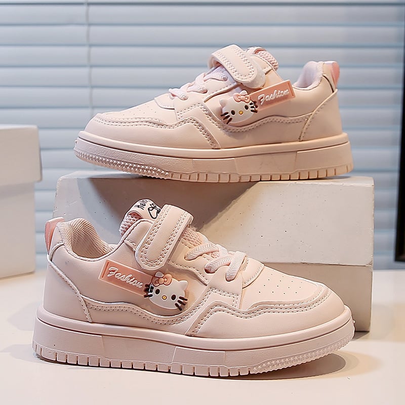 Детски обувки с тънка подметка, лепенка, PU горна част, гумена подметка, за деца 4–12 г., пролет-есен