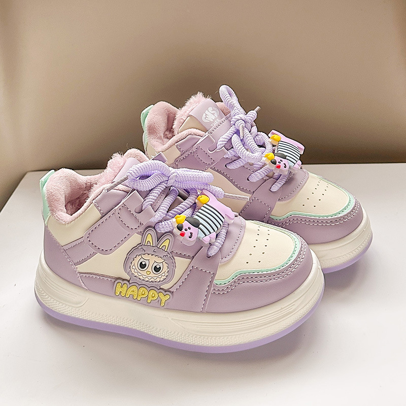 Детски обувки с тънка подметка, лепенка, PU горна част, гумена подметка, за деца 4–12 г., пролет-есен