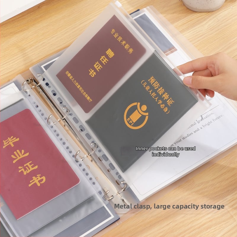 Чанта за съхранение на семейни документи с цип, PVC, правоъгълна форма