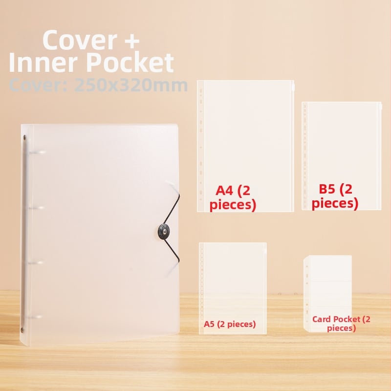 Чанта за съхранение на семейни документи с цип, PVC, правоъгълна форма