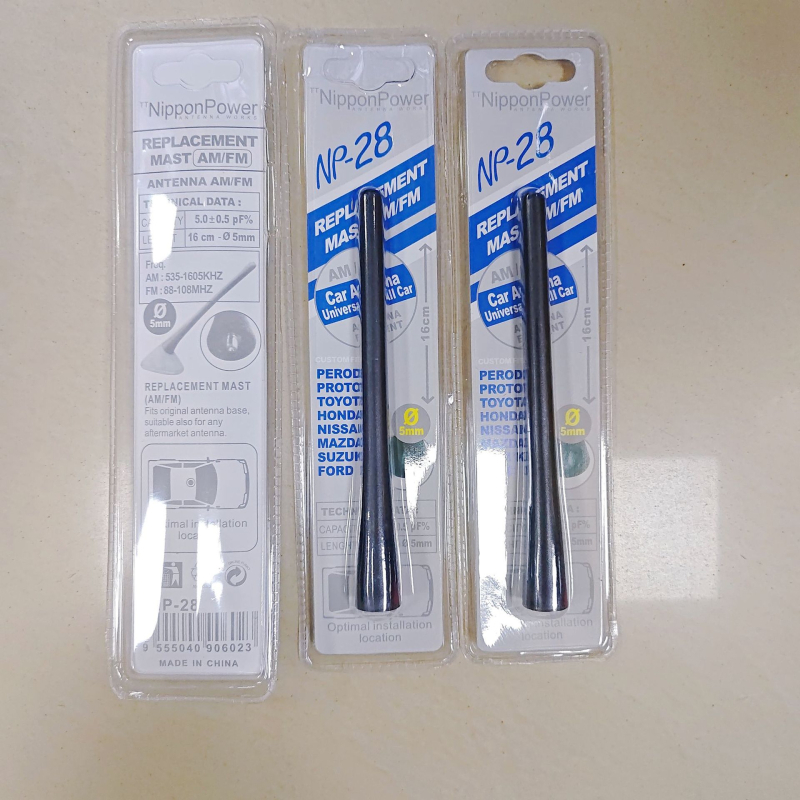 Auto radio antena, universāls tips, vītņu uzstādīšana, augstas frekvences FM antena