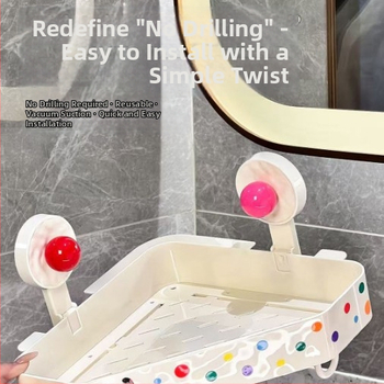 Rohový stenu skladacia polička s prisavkou — plast, vstrekované formovanie, model 11112, nosnosť 1.5, 1 vrstva