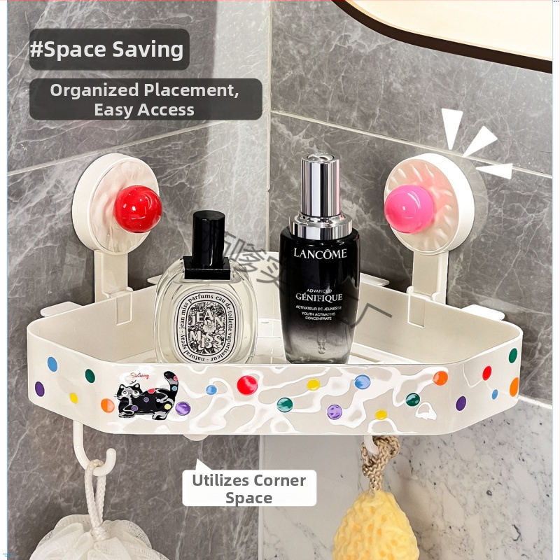 Rohový stenu skladacia polička s prisavkou — plast, vstrekované formovanie, model 11112, nosnosť 1.5, 1 vrstva