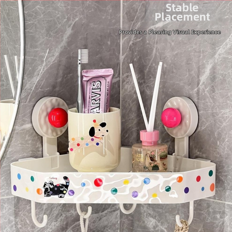 Rohový stenu skladacia polička s prisavkou — plast, vstrekované formovanie, model 11112, nosnosť 1.5, 1 vrstva