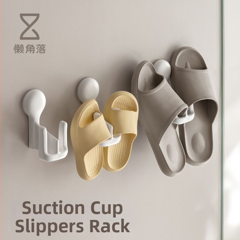 Lazy Corner Stojan na papuče do kúpeľne, nástenný, ABS, odolný voči vlhkosti, jednoposchodový