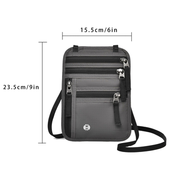 Zidelon Držiak na pas a dokumenty s RFID ochranou, nylon, unisex