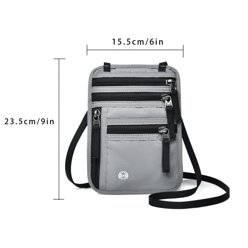 Zidelon Držiak na pas a dokumenty s RFID ochranou, nylon, unisex