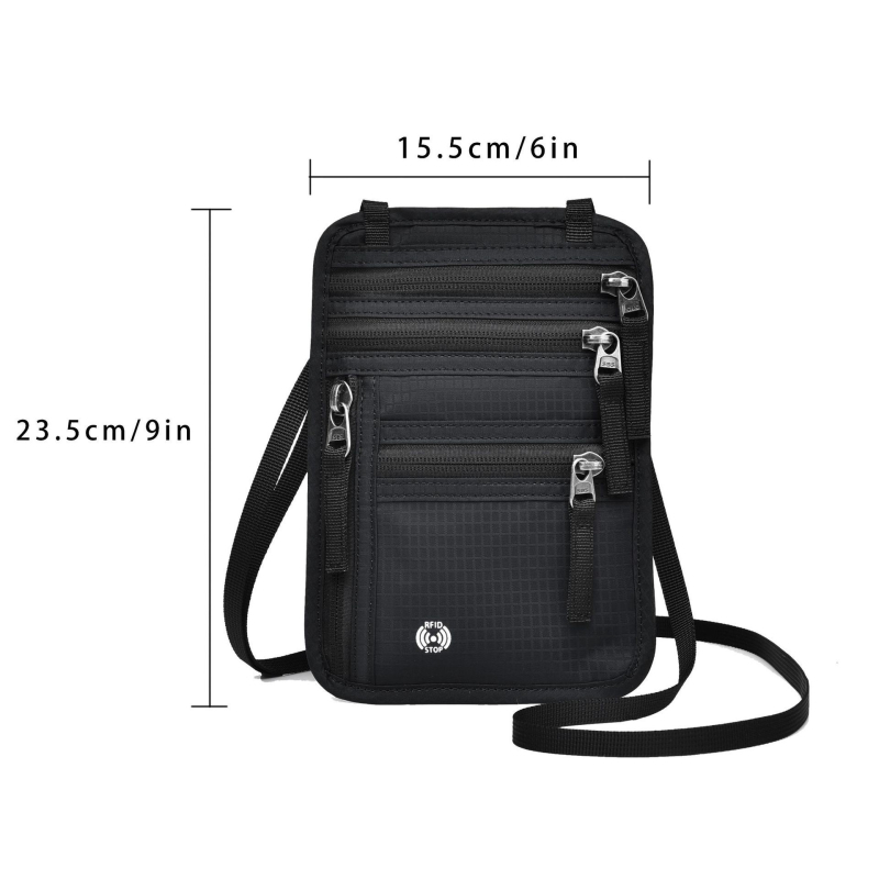 Zidelon Držiak na pas a dokumenty s RFID ochranou, nylon, unisex