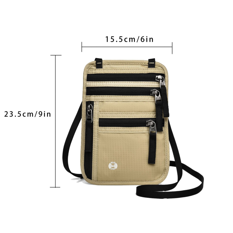 Zidelon Držiak na pas a dokumenty s RFID ochranou, nylon, unisex