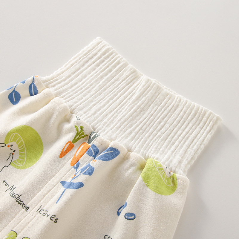 Kokvilnas zīdaiņu naktsveļas komplekts ar vēdera aizsardzību, apļveida kakla apkakle, garas piedurknes un bikses, piemērots pavasarim, rudenim un ziemai