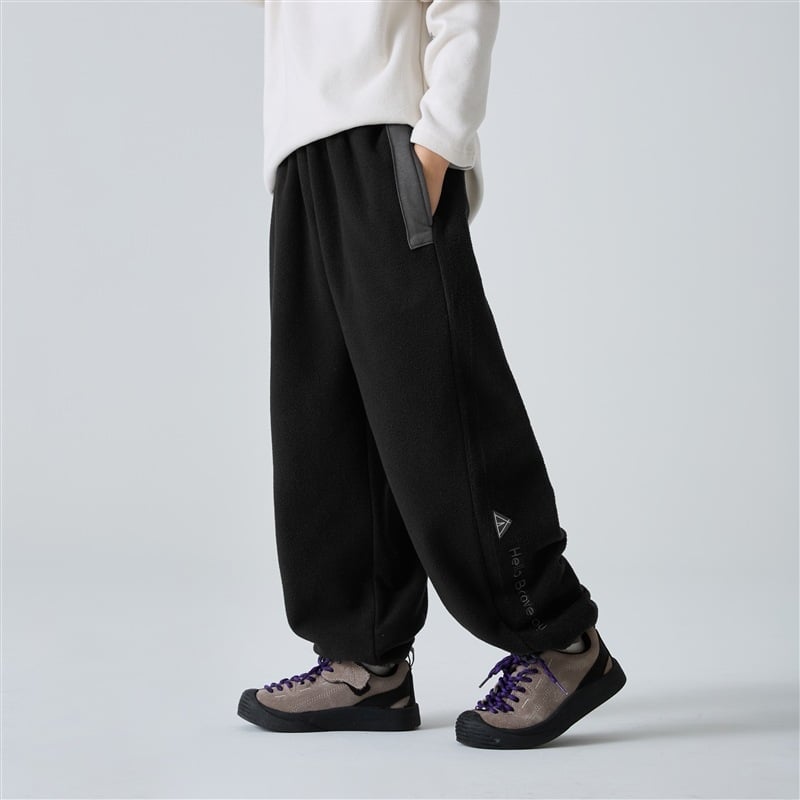 Dječje zimske hlače od flisa, korejskog stila, 100% poliester, za dječake starije od 8 godina