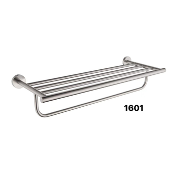 Dvojposchodový vešiak na uteráky z 304 nerezovej ocele, brúsený povrch, nosnosť 10 kg