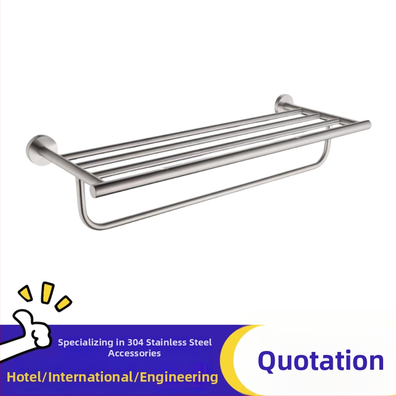 Dvojposchodový vešiak na uteráky z 304 nerezovej ocele, brúsený povrch, nosnosť 10 kg