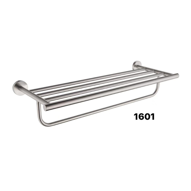 Dvojposchodový vešiak na uteráky z 304 nerezovej ocele, brúsený povrch, nosnosť 10 kg