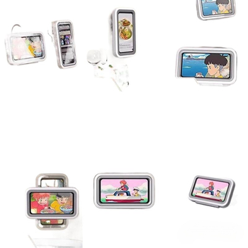 Vodotesný držiak na telefón do kúpeľne s povrchovou úpravou sprejovaným plastom a montážou bez vŕtania (Materiál: plast; Nosnosť: 1-5 kg; Jednoúrovňový stojan)