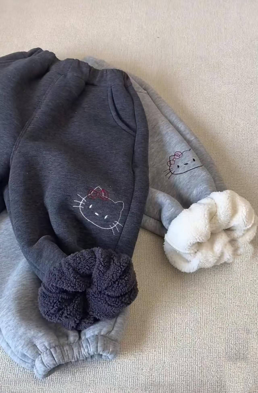 Detské zimné voľnočasové nohavice, zmesové tkaniny bavlna, cartoon vzor, stredný pás s elastickým pásom, pre vek 1–3 roky