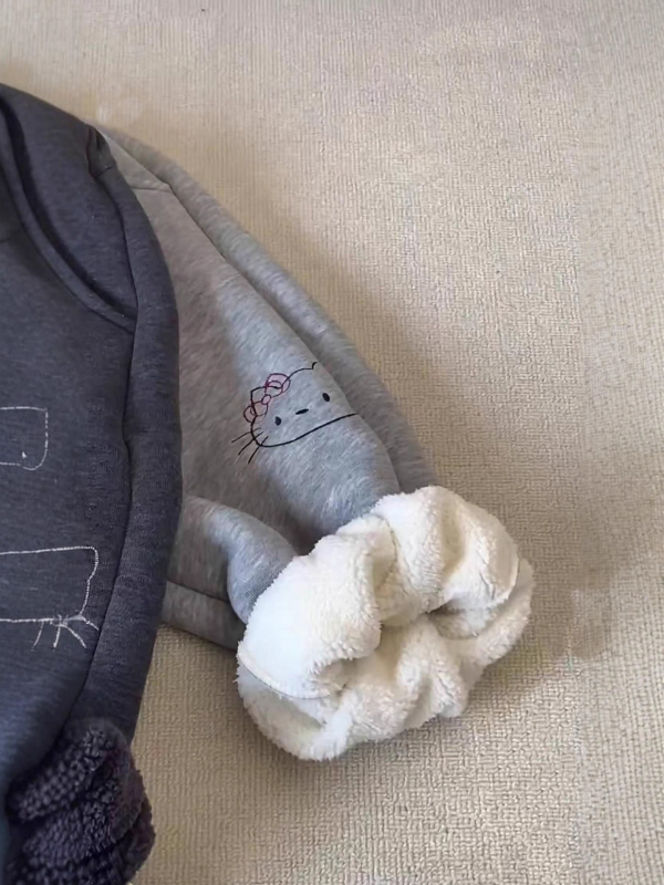 Detské zimné voľnočasové nohavice, zmesové tkaniny bavlna, cartoon vzor, stredný pás s elastickým pásom, pre vek 1–3 roky